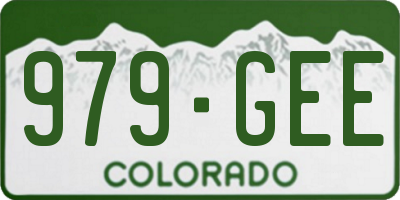 CO license plate 979GEE
