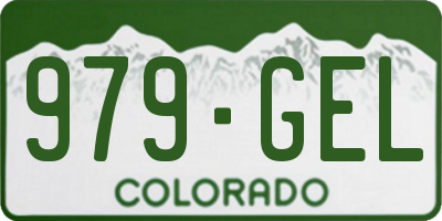 CO license plate 979GEL