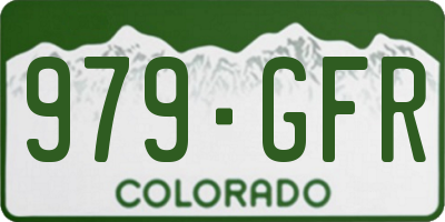 CO license plate 979GFR