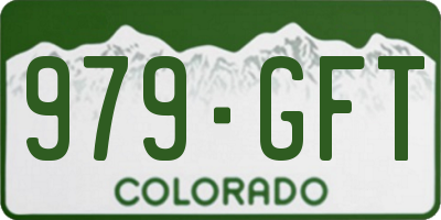 CO license plate 979GFT