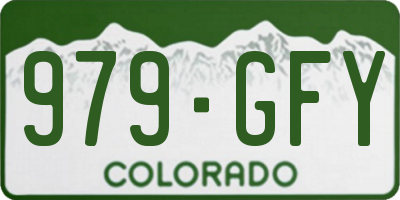CO license plate 979GFY