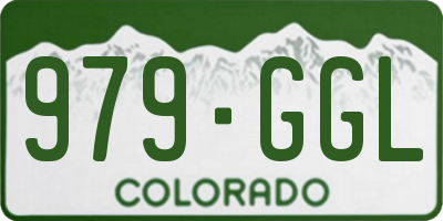 CO license plate 979GGL
