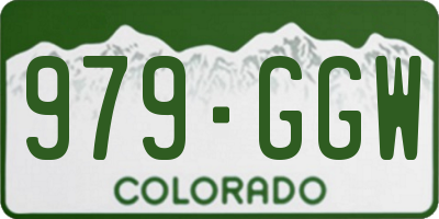CO license plate 979GGW
