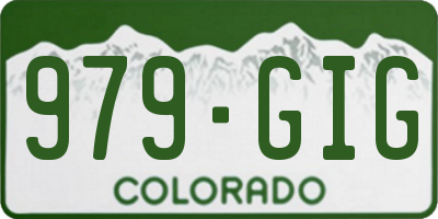 CO license plate 979GIG