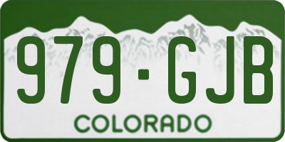 CO license plate 979GJB