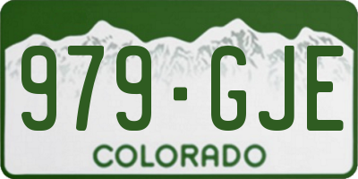 CO license plate 979GJE