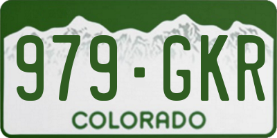 CO license plate 979GKR