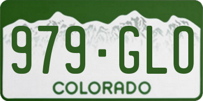 CO license plate 979GLO