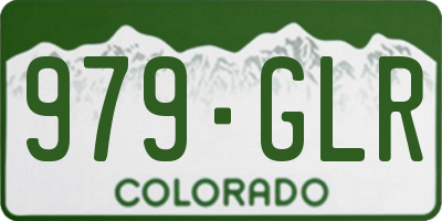 CO license plate 979GLR