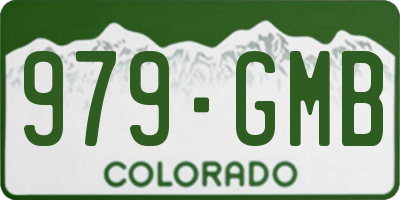 CO license plate 979GMB