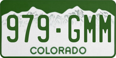 CO license plate 979GMM