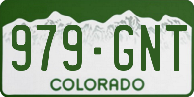 CO license plate 979GNT
