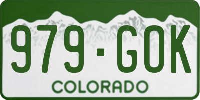 CO license plate 979GOK