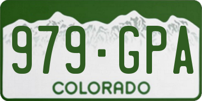 CO license plate 979GPA