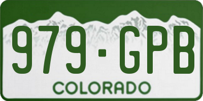 CO license plate 979GPB