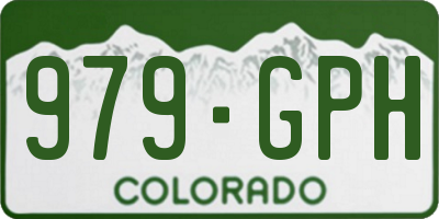 CO license plate 979GPH