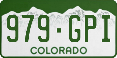 CO license plate 979GPI