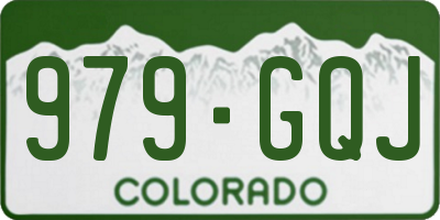 CO license plate 979GQJ