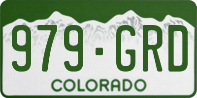 CO license plate 979GRD