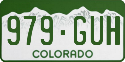 CO license plate 979GUH