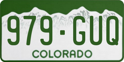 CO license plate 979GUQ