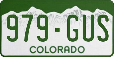 CO license plate 979GUS