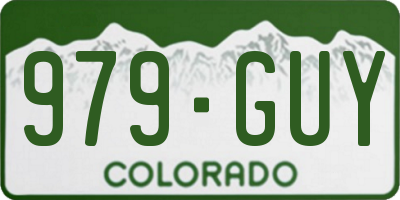 CO license plate 979GUY