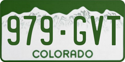 CO license plate 979GVT