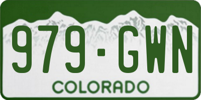 CO license plate 979GWN