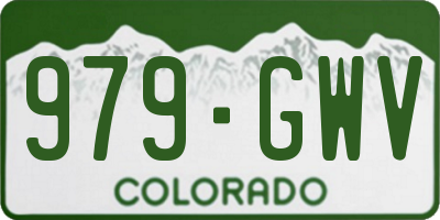 CO license plate 979GWV