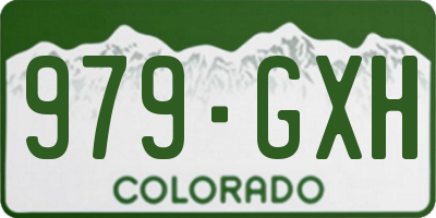 CO license plate 979GXH