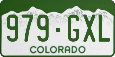 CO license plate 979GXL