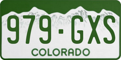 CO license plate 979GXS