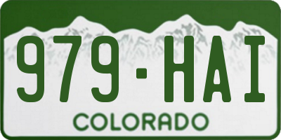 CO license plate 979HAI