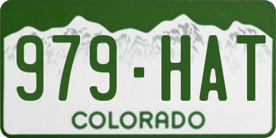 CO license plate 979HAT