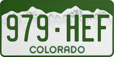CO license plate 979HEF
