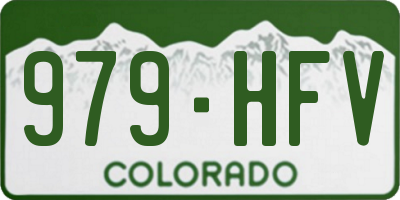 CO license plate 979HFV