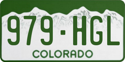 CO license plate 979HGL