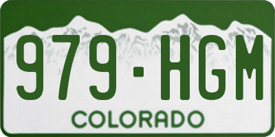 CO license plate 979HGM