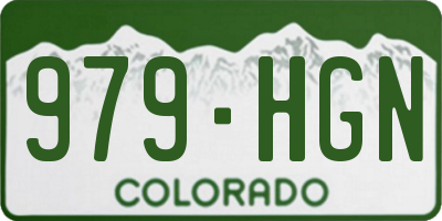 CO license plate 979HGN