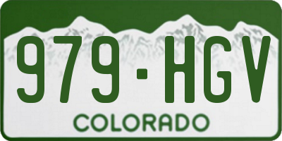 CO license plate 979HGV
