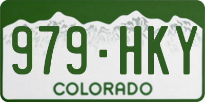 CO license plate 979HKY