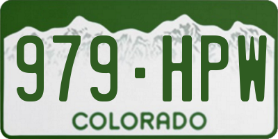 CO license plate 979HPW