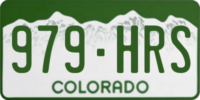 CO license plate 979HRS
