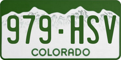 CO license plate 979HSV