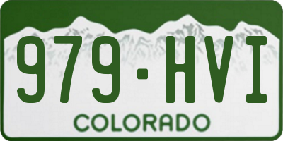 CO license plate 979HVI