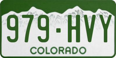 CO license plate 979HVY