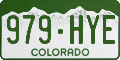 CO license plate 979HYE