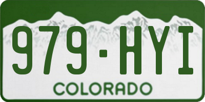 CO license plate 979HYI