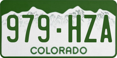 CO license plate 979HZA
